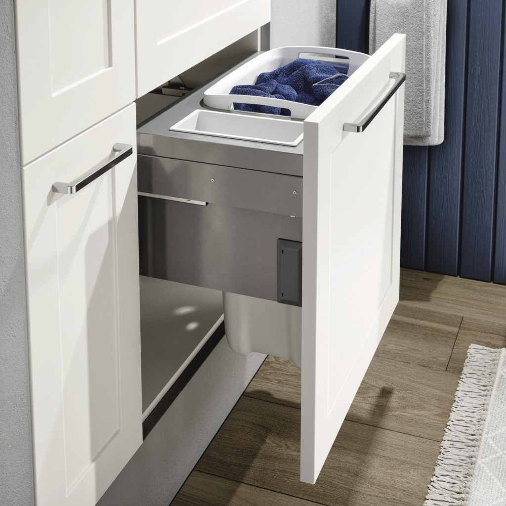 Cajón con almacenaje integrado en baño