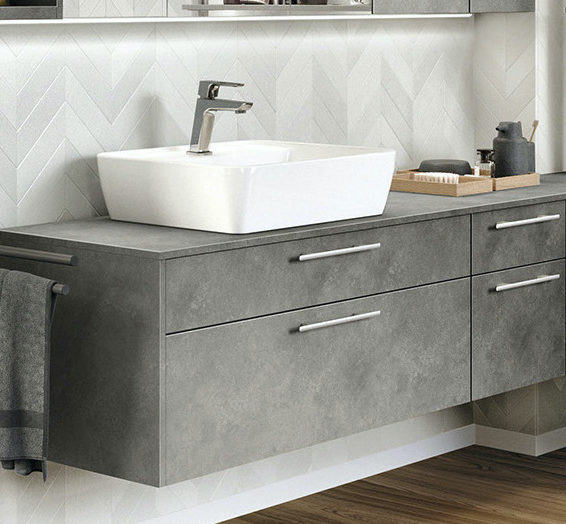 Mueble baño gris