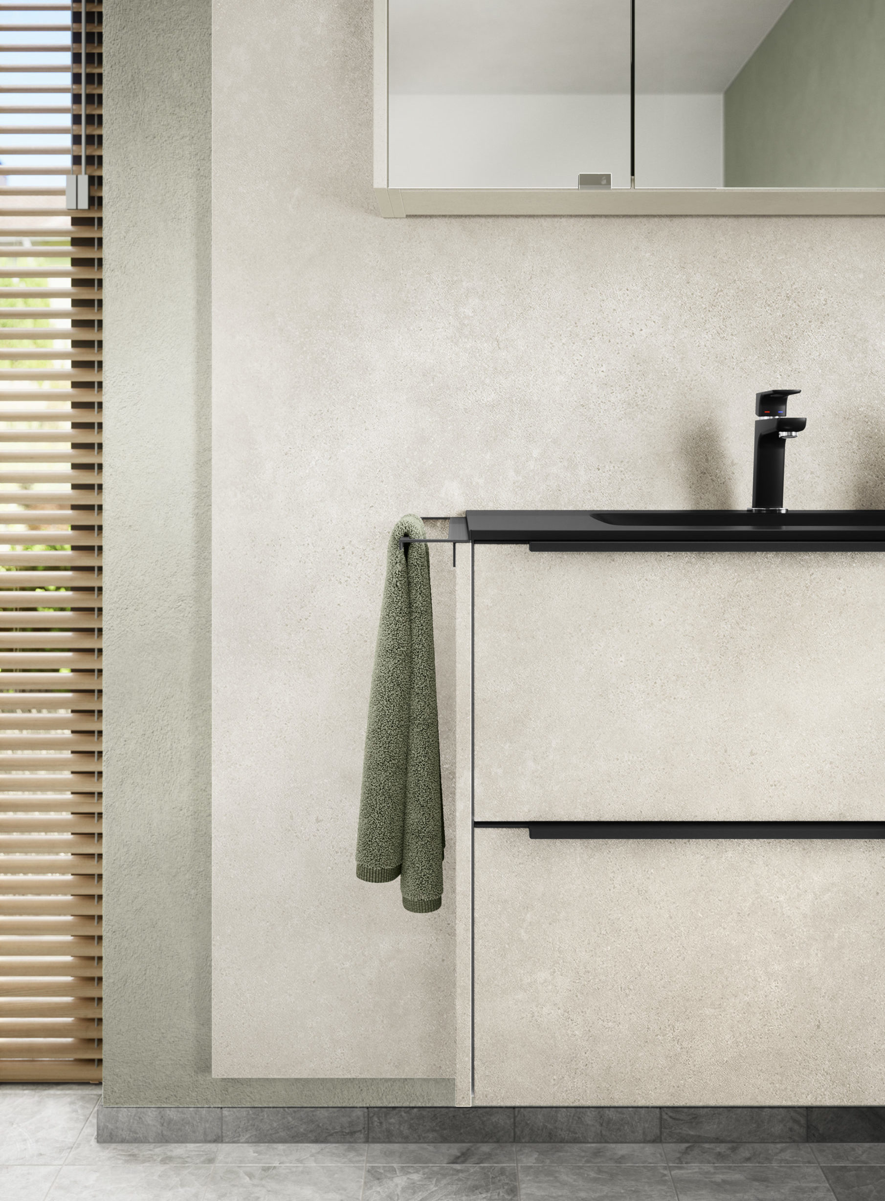 Mueble baño con doble cajón