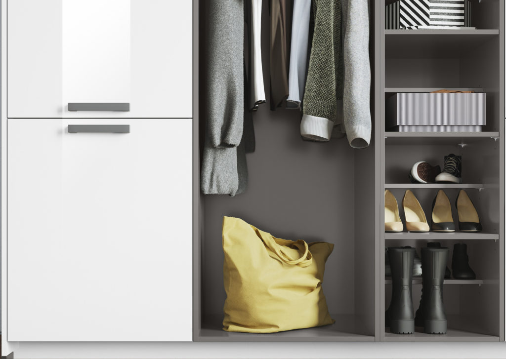 Detalle recibidor gris